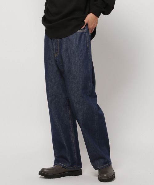 ニコアンド　2025WIDECAPRIDENIM ブルーMサイズ NKJ 2025SS]WIDE CAPRI DENIM | [公式]ニコアンド（niko and