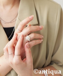 antiqua（アンティカ）の「パール×シルバー リングセット（リング）」