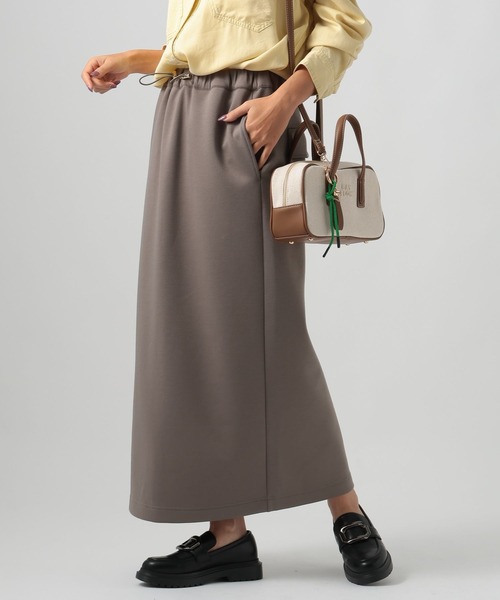 BAYFLOW（ベイフロー）の「[ストレッチ性抜群♪]ダンボールスカート（スカート・レディース・グレイッシュベージュ/レッド/ブラック・MEDIUM/SMALL）」の3枚目の写真