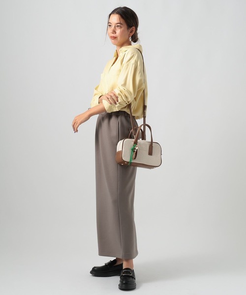 BAYFLOW（ベイフロー）の「[ストレッチ性抜群♪]ダンボールスカート（スカート・レディース・グレイッシュベージュ/レッド/ブラック・MEDIUM/SMALL）」の6枚目の写真