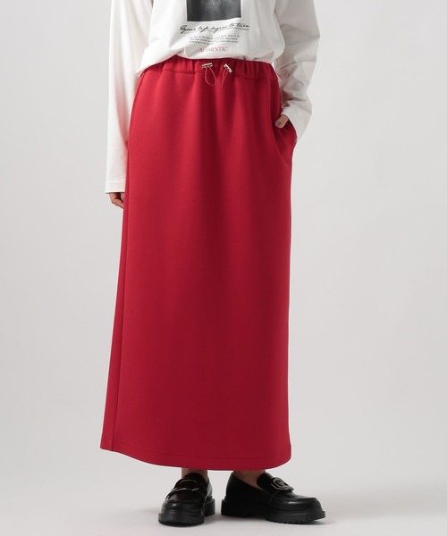 BAYFLOW（ベイフロー）の「[ストレッチ性抜群♪]ダンボールスカート（スカート・レディース・グレイッシュベージュ/レッド/ブラック・MEDIUM/SMALL）」の12枚目の写真