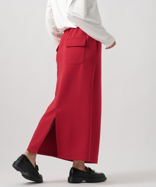 BAYFLOW（ベイフロー）の「[ストレッチ性抜群♪]ダンボールスカート（スカート・レディース・グレイッシュベージュ/レッド/ブラック・MEDIUM/SMALL）」の13枚目の写真