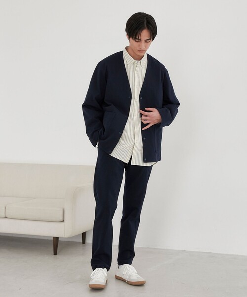 coen(コーエン)の「極楽スリムテーパードパンツ(スラックス・メンズ・ネイビー/ブラック・L/M/S/XL)」の15枚目の写真