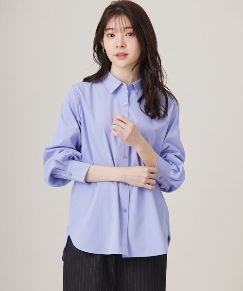 ANY SIS（エニィスィス）の「【洗える】ランタンスリーブ シャツ（シャツ/ブラウス・レディース・スカイブルー系/ピンク系・2）」の2枚目の写真