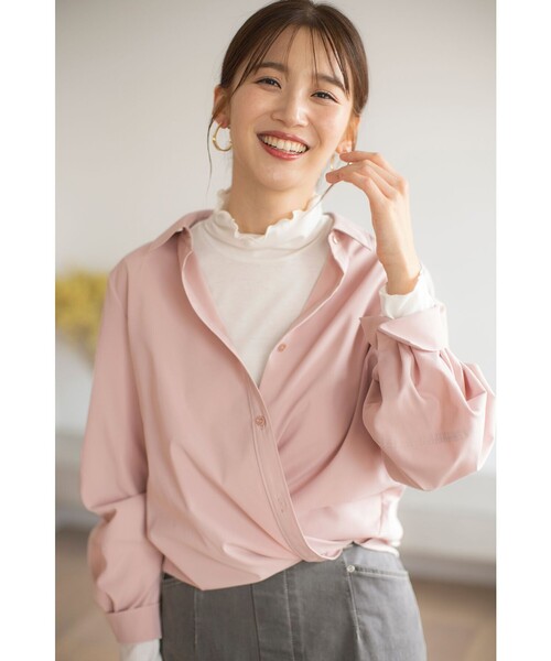 ANY SIS（エニィスィス）の「【洗える】ランタンスリーブ シャツ（シャツ/ブラウス・レディース・スカイブルー系/ピンク系・2）」の3枚目の写真