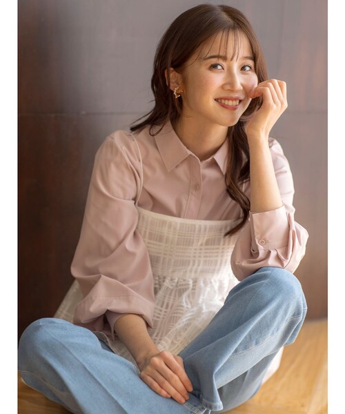 ANY SIS（エニィスィス）の「【洗える】ランタンスリーブ シャツ（シャツ/ブラウス・レディース・スカイブルー系/ピンク系・2）」の5枚目の写真