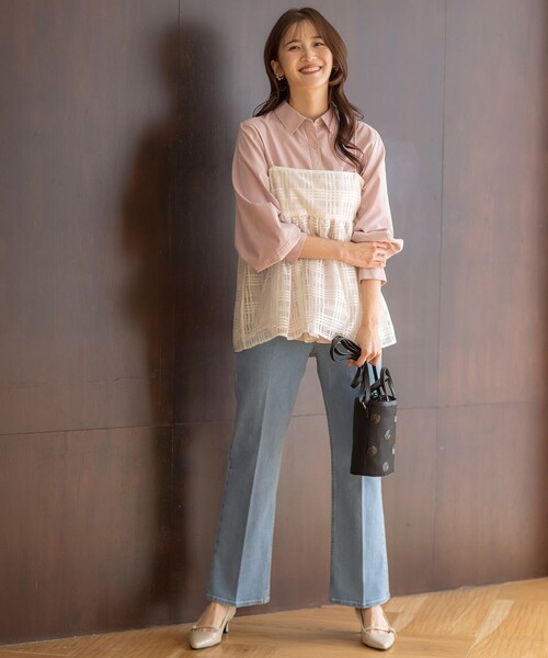 ANY SIS（エニィスィス）の「【洗える】ランタンスリーブ シャツ（シャツ/ブラウス・レディース・スカイブルー系/ピンク系・2）」の6枚目の写真