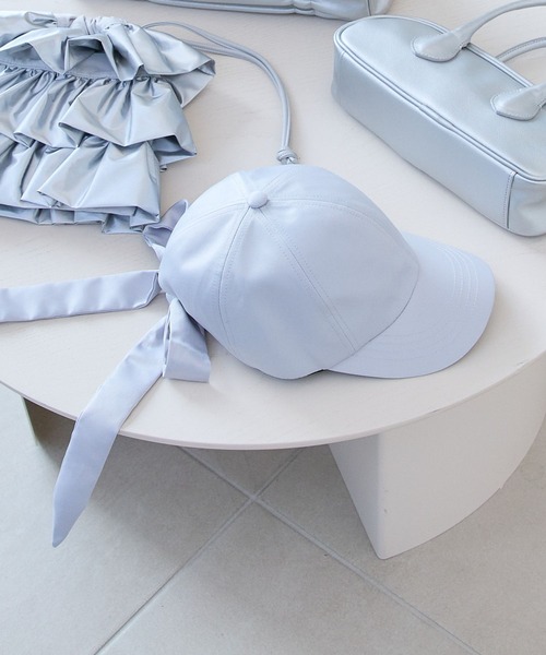 LAKOLE（ラコレ）の「バックリボンサテンキャップ / 282902（キャップ・レディース・ライトグレー/ピンク/ブラック・FREE）」の21枚目の写真