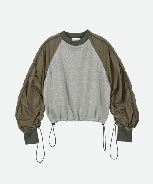 NOUNLESS/ナウンレス】SPORTY SWEAT DOCKING TOPS（スウェット