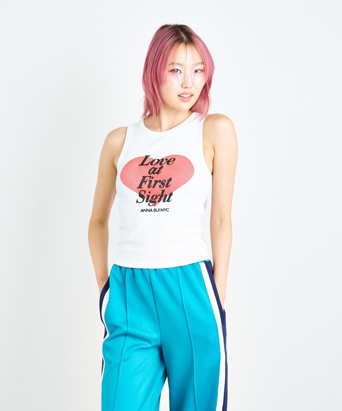 ANNA SUI NYC（アナ スイ エヌ ワイ シー）の「LOVEハート タンクトップ（タンクトップ・レディース・ホワイト/ピンク・FREE）」の8枚目の写真