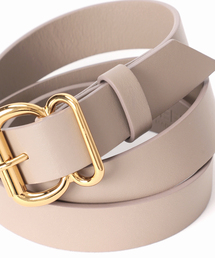 LEFIJE ビッグ バックル ベルト　ベージュ イタリア製 LEFIJE:ビッグ オーバル バックル ベルト｜ SHIPS 公式サイト