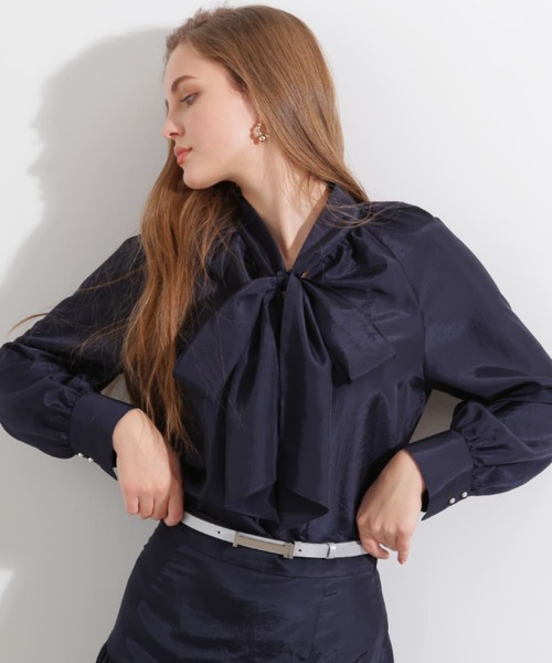 PINKY&DIANNE（ピンキーアンドダイアン）の「◆ラグランボウタイブラウス（シャツ/ブラウス・レディース・イエロー/ネイビー/ホワイト系その他2・38）」の7枚目の写真