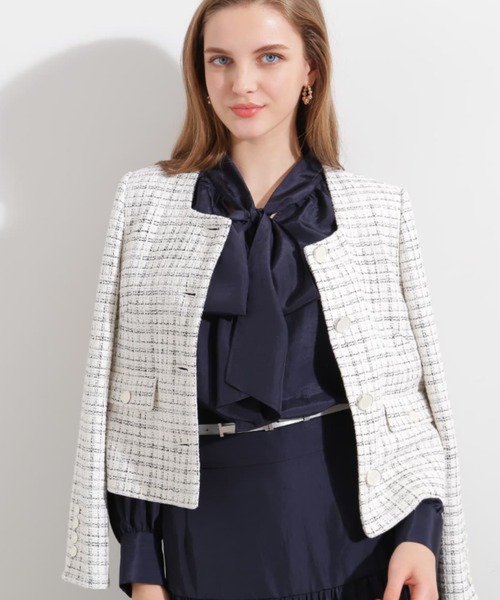 PINKY&DIANNE（ピンキーアンドダイアン）の「◆ラグランボウタイブラウス（シャツ/ブラウス・レディース・イエロー/ネイビー/ホワイト系その他2・38）」の8枚目の写真