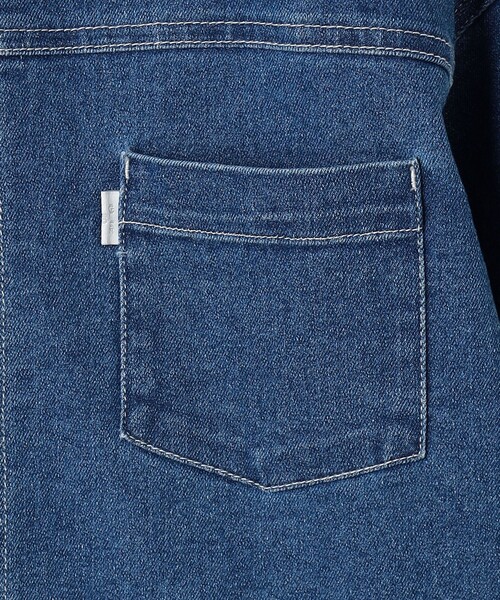 green label relaxing（グリーンレーベルリラクシング）の「ストレッチ デニムブルゾン / キッズ  100cm-160cm - ストレッチ -（デニムジャケット・キッズ・ライトブルー/ブラック/コバルトブルー・140cm/110cm/130cm/120cm/160cm/100cm/150cm）」の18枚目の写真