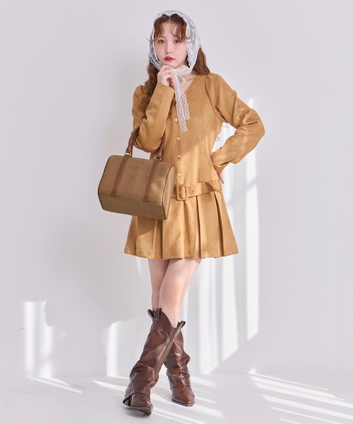 NICECLUP プリーツジャケットワンピース premium order】プリーツジャケットワンピース（ワンピース