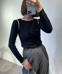 Solace | 配色ライントップス(ニット/セーター)