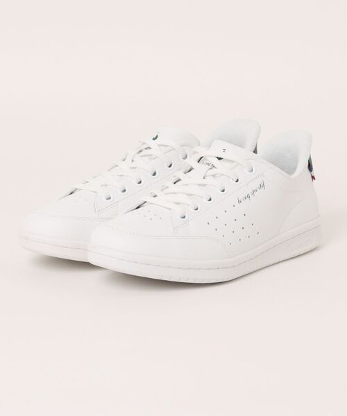le coq sportif(ルコックスポルティフ)の「《le coq sportif》ラ ローラン SI(スニーカー・メンズ・ホワイト×グリーン・23.5cm/24.0cm/24.5cm/23.0cm)」の1枚目の写真