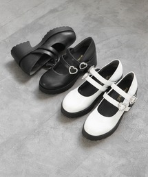 SOROTTO（ソロット）の「ダブルベルトのハートバックル付きパンプス（パンプス・キッズ）」