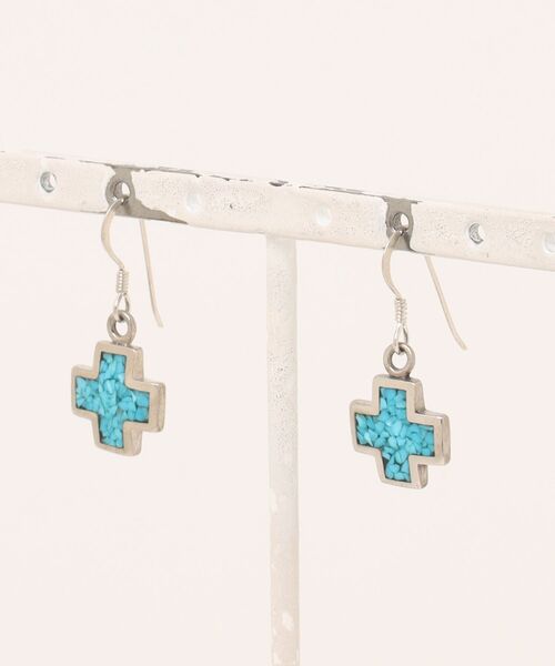 Harpo ターコイズ シルバー925 ピアス Harpo ピアス 「HARPO」シルバーピアス フェザー ターコイズ