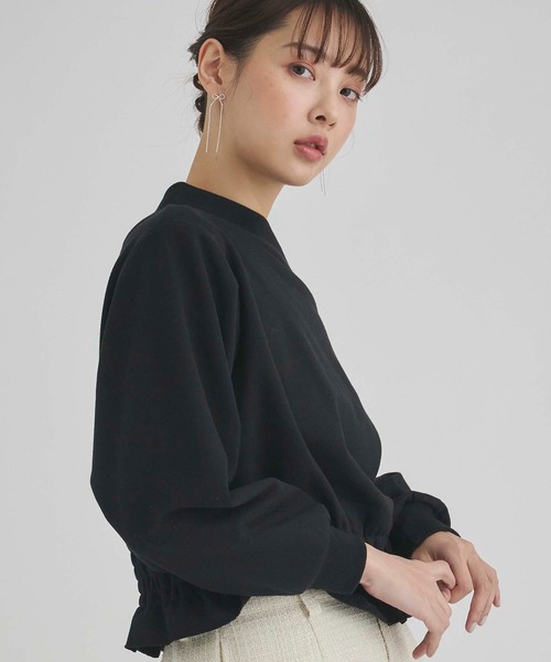 fifth(フィフス)の「裏起毛シャーリングオフショルプルオーバー(スウェット・レディース・ブラック/ピンク・M)」の15枚目の写真
