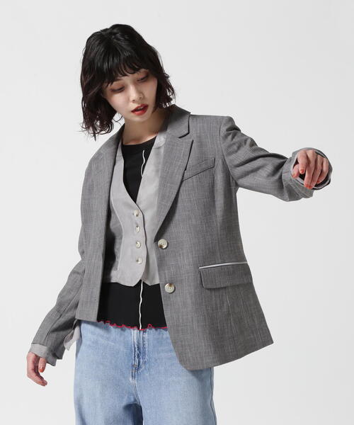 AULA AILA(アウラアイラ)の「AULA AILA/アウラアイラ/4WAY JACKET(テーラードジャケット・レディース・グレー/ブラック・0)」の11枚目の写真