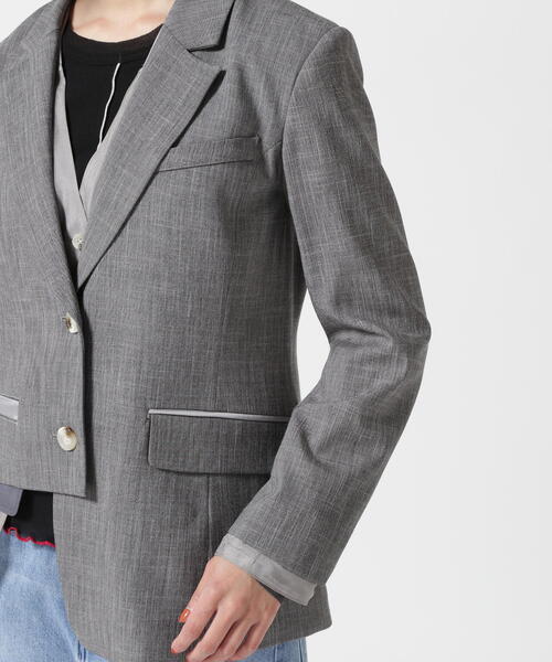 AULA AILA(アウラアイラ)の「AULA AILA/アウラアイラ/4WAY JACKET(テーラードジャケット・レディース・グレー/ブラック・0)」の19枚目の写真