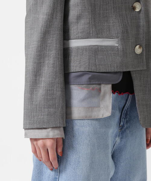 AULA AILA(アウラアイラ)の「AULA AILA/アウラアイラ/4WAY JACKET(テーラードジャケット・レディース・グレー/ブラック・0)」の20枚目の写真
