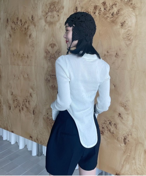 ROUND SHORT KNIT CARDIGAN