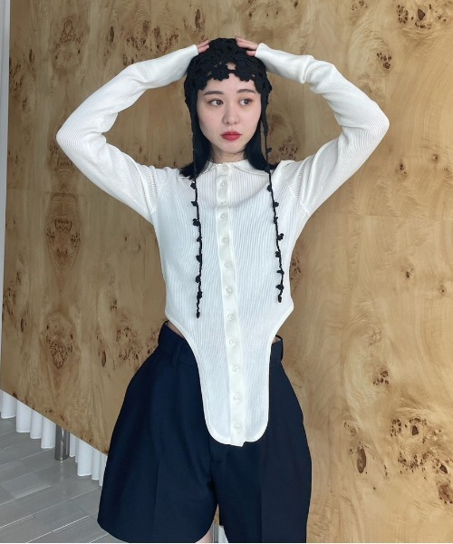 セール】ROUND SHORT KNIT CARDIGAN（カーディガン/ボレロ