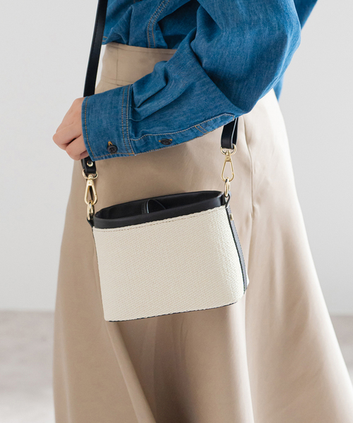 セール】INNUE/イヌエ ラフィア ミニショルダーバッグ（ショルダー