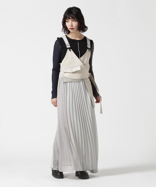 アウラアイラ デニム サロペット スカート 美品 セール】AULA AILA/アウラアイラ/DENIM COMBINATION JUMPER