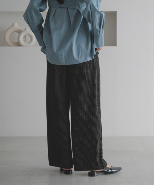 LOWRYS FARM(ローリーズファーム)の「ジャガードプリーツパンツ 288769(その他パンツ・レディース・ブラック/ブルー/ブラウン/アイボリー・FREE)」の17枚目の写真