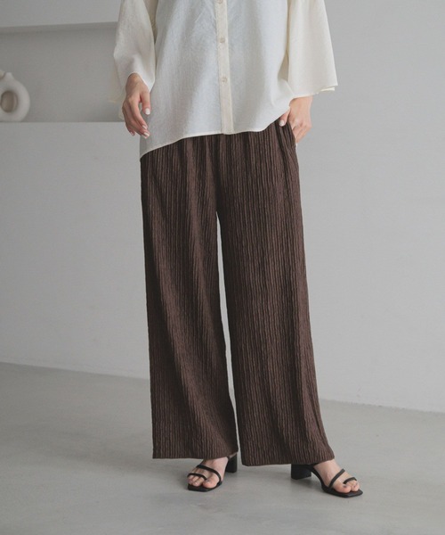 LOWRYS FARM(ローリーズファーム)の「ジャガードプリーツパンツ 288769(その他パンツ・レディース・ブラック/ブルー/ブラウン/アイボリー・FREE)」の18枚目の写真