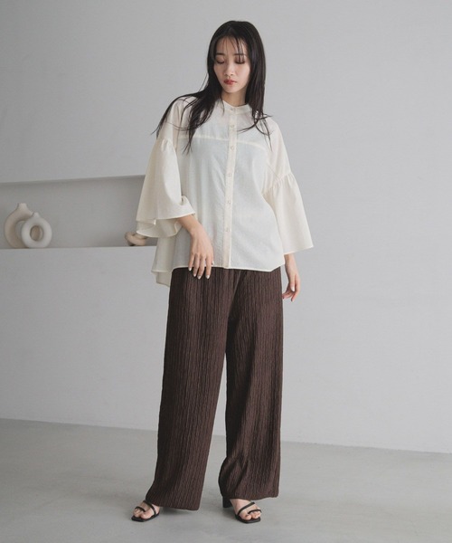 LOWRYS FARM(ローリーズファーム)の「ジャガードプリーツパンツ 288769(その他パンツ・レディース・ブラック/ブルー/ブラウン/アイボリー・FREE)」の21枚目の写真