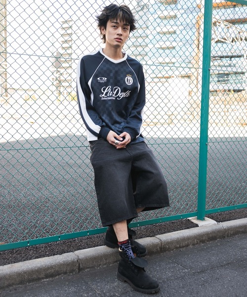 LTR DEPTH（レイターデプス）の「LTR DEPTH/ラインスリーブゲームロンT（Tシャツ/カットソー・メンズ・アイボリー/ネイビー・MEDIUM/LARGE）」の11枚目の写真