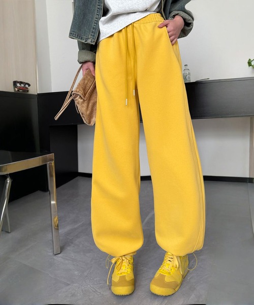 【関税込み】Ambush イエロー Varsity スウェットパンツ セール】スウエットワイドパンツ（スウェットパンツ）｜aimoha