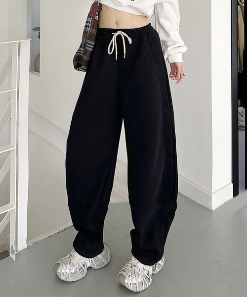 aimoha（アイモハ）の「スウエットワイドパンツ（スウェットパンツ・レディース・ライトグレー/ブラック/グレー/イエロー・MEDIUM/LARGE/X-LARGE）」の12枚目の写真