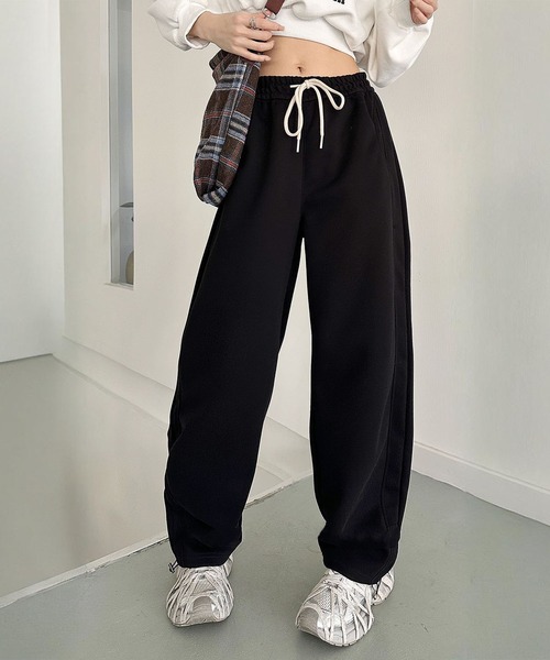 aimoha（アイモハ）の「スウエットワイドパンツ（スウェットパンツ・レディース・ライトグレー/ブラック/グレー/イエロー・MEDIUM/LARGE/X-LARGE）」の14枚目の写真