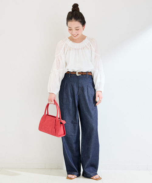 B.C STOCK（ベーセーストック）の「ウォッシャブル / DU JOUR/デュ ジュール TROUSER JEAN（デニムパンツ・レディース・ブルー系その他/ネイビー/チャコールグレー・38/36）」の6枚目の写真
