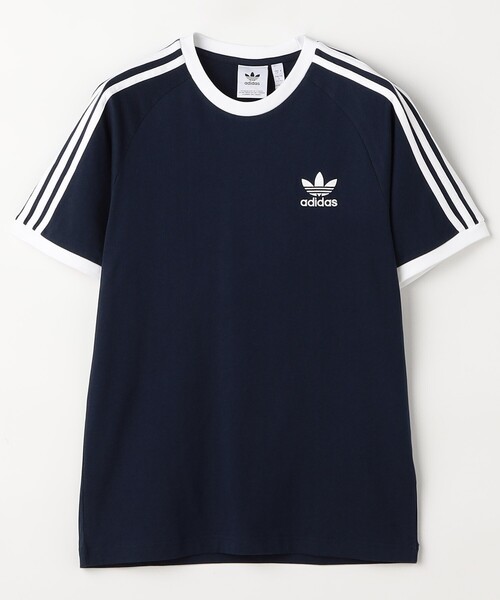 FREAK'S STORE(フリークスストア)の「adidas/アディダス 限定展開 アディカラー クラシックス スリーストライプス Tシャツ(Tシャツ/カットソー・メンズ・ブラック/ネイビー/ホワイト・MEDIUM/SMALL/X-LARGE/LARGE)」の3枚目の写真
