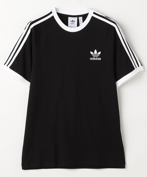 FREAK'S STORE(フリークスストア)の「adidas/アディダス 限定展開 アディカラー クラシックス スリーストライプス Tシャツ(Tシャツ/カットソー・メンズ・ブラック/ネイビー/ホワイト・MEDIUM/SMALL/X-LARGE/LARGE)」の1枚目の写真