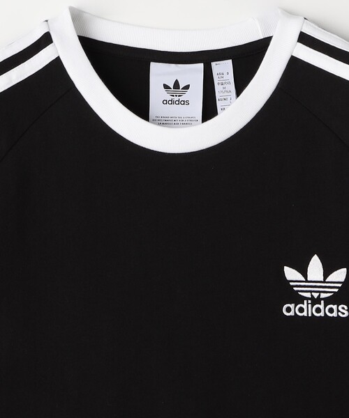 FREAK'S STORE(フリークスストア)の「adidas/アディダス 限定展開 アディカラー クラシックス スリーストライプス Tシャツ(Tシャツ/カットソー・メンズ・ブラック/ネイビー/ホワイト・MEDIUM/SMALL/X-LARGE/LARGE)」の5枚目の写真