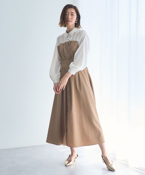 今季!YECCA VECCA イエッカヴェッカベアドッキングワンピ シャツワンピ セール】ベアドッキングワンピース(シャツワンピース)|YECCA