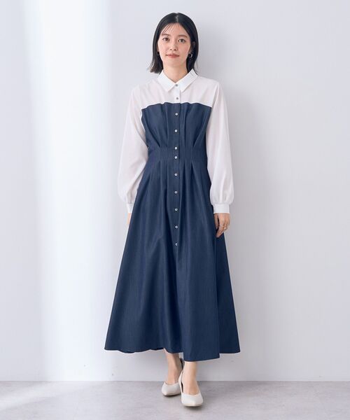 今季！YECCA VECCA イエッカヴェッカベアドッキングワンピ　シャツワンピ ベアドッキングワンピース/YECCA VECCA（イェッカ ヴェッカ）の