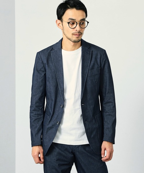 EDWIN(エドウィン)の「EDWIN エドウィン デニスラ テーラードジャケット ストレッチ ビジネス(テーラードジャケット・メンズ・グレー/ネイビー・SMALL/MEDIUM/LARGE/X-LARGE)」の3枚目の写真
