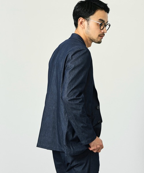 EDWIN(エドウィン)の「EDWIN エドウィン デニスラ テーラードジャケット ストレッチ ビジネス(テーラードジャケット・メンズ・グレー/ネイビー・SMALL/MEDIUM/LARGE/X-LARGE)」の5枚目の写真