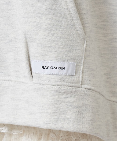 RAY CASSIN（レイカズン）の「ロゴジップフードパーカー（パーカー・レディース・ホワイト系その他/ネイビー/グレー系その他2・FREE）」の10枚目の写真