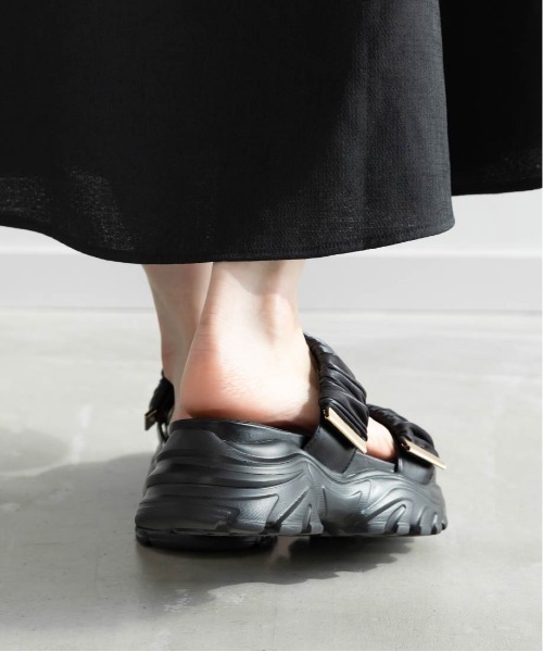 ギャザーベルトスポーツミュールサンダル（サンダル）｜RANDA（ランダ