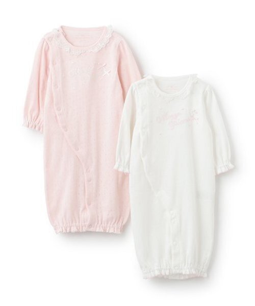 【新品未使用　タグ付き】mezzo pianoロンパースセット 半袖ロンパース＆レースエプロンスカートセット（ロンパース