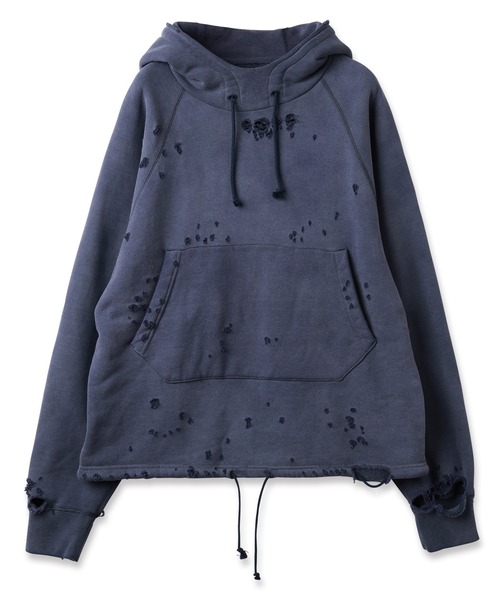 JIEDA（ジエダ）の「DAMAGE PULLOVER HOODIE（パーカー・メンズ・ブラック/オフホワイト・1/2）」の16枚目の写真